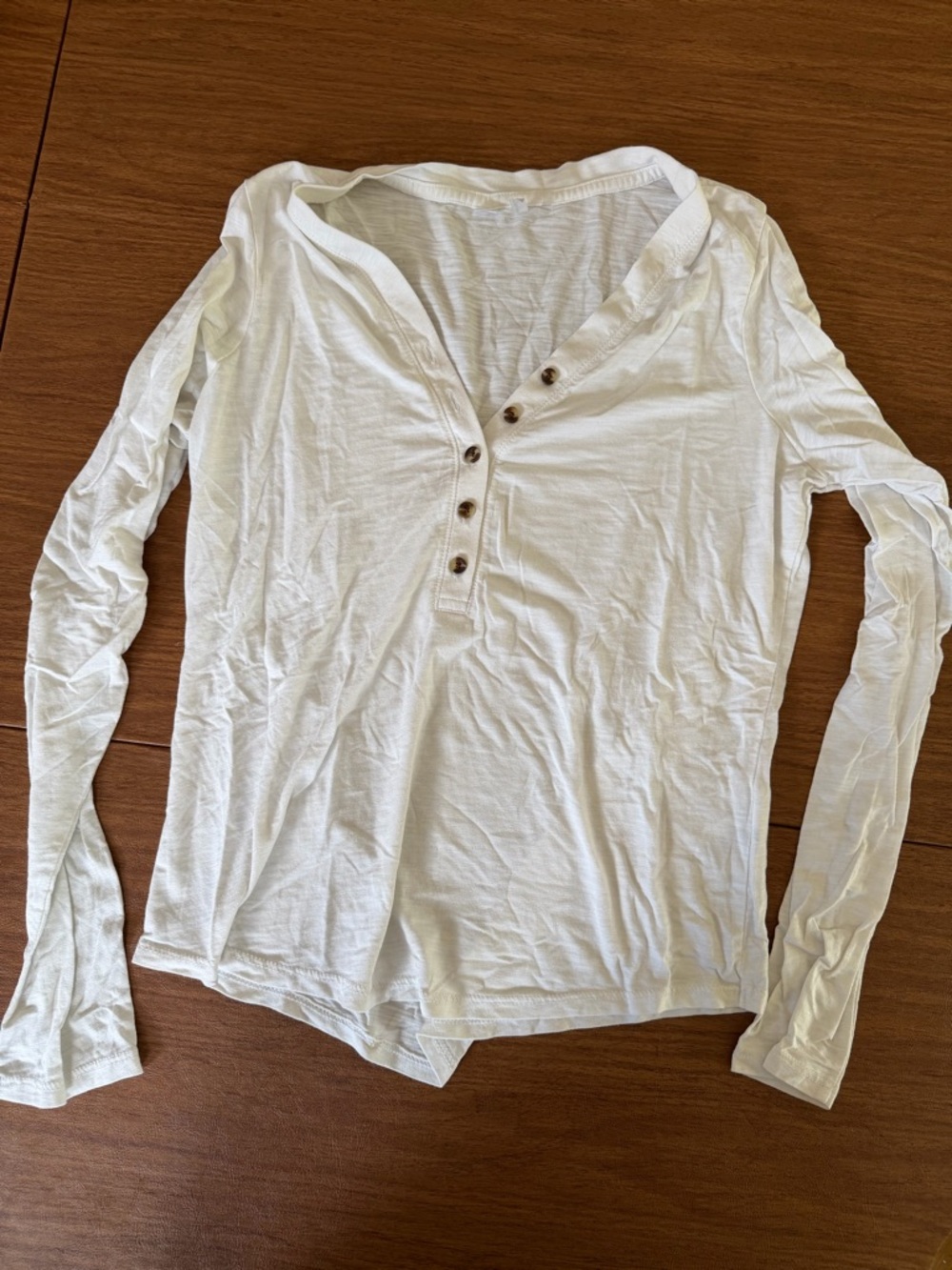 Travis Mathew White Long-Sleeve Henley Top